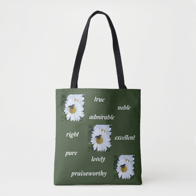 Butterfly Daisy Tote Bag (Front)
