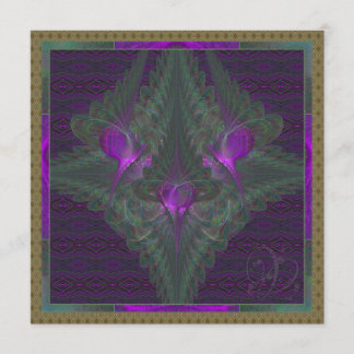 Butterfly Dance of Love Abstract Art Invitation