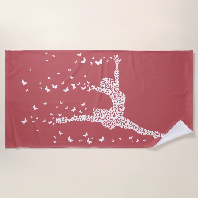 Butterfly Dancer Beach Towel (Front)