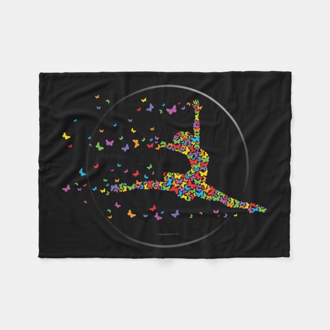 Butterfly Dancer Fleece Blanket (Front (Horizontal))