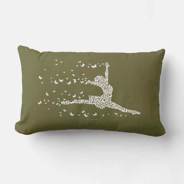 Butterfly Dancer Lumbar Pillow (Front)