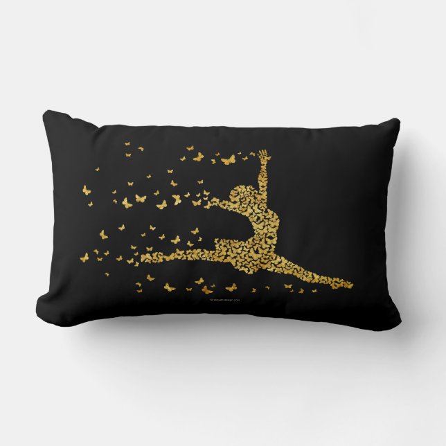 Butterfly Dancer Lumbar Pillow (Front)