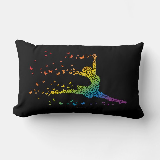 Butterfly Dancer Lumbar Pillow (Front)