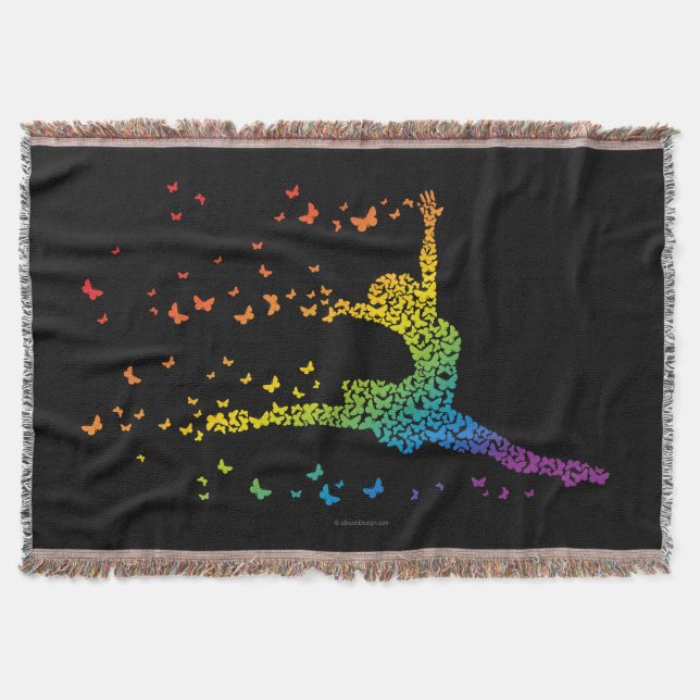 Butterfly Dancer Throw Blanket (Front)
