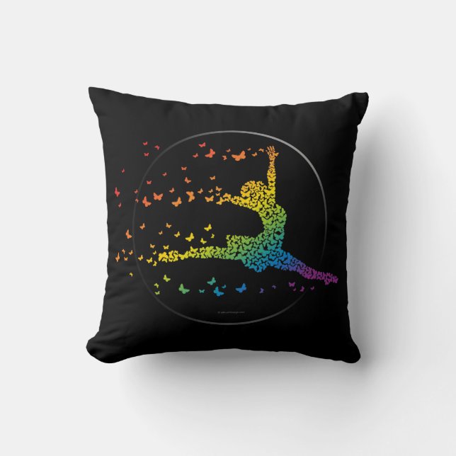 Butterfly Dancer Throw Pillow (Front)
