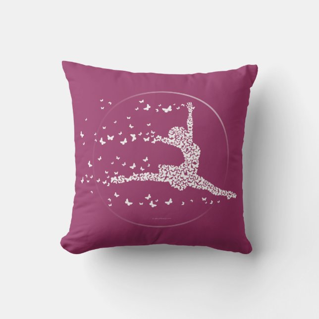 Butterfly Dancer Throw Pillow (Front)