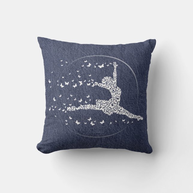 Butterfly Dancer Throw Pillow (Front)