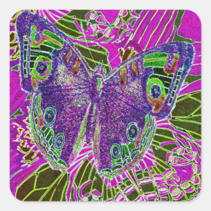 Butterfly Delight Square Sticker