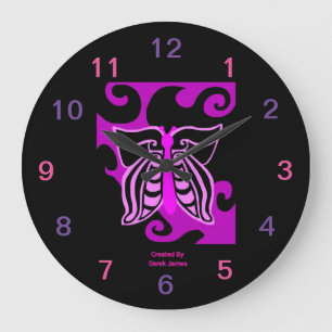 Butterfly Design Acrylic Wall Clock