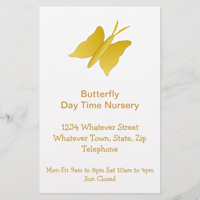 Butterfly Design Daytime Nursery Flyer (Front)