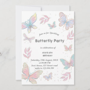 Butterfly design invitation