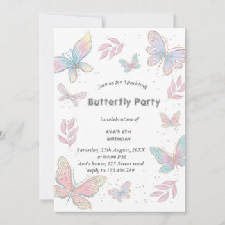 Butterfly design invitation