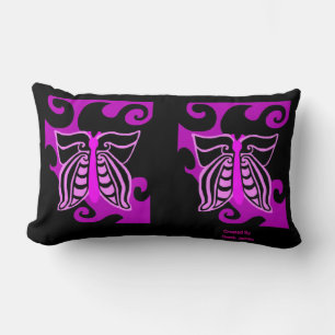 Butterfly Design Lumbar Pillow
