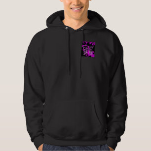 Butterfly Design Men's Black Zip Hoodie