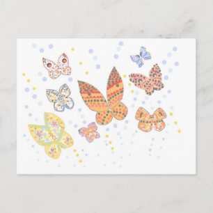 Butterfly design postcard