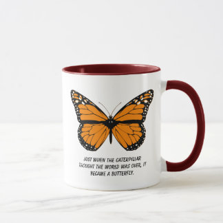 Butterfly Design With Quotes About Life Mug