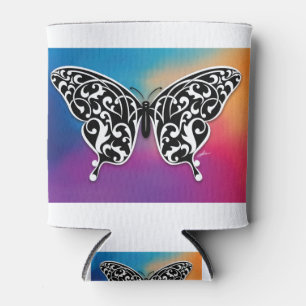 Butterfly Design with Sunset Colours Can Cooler
