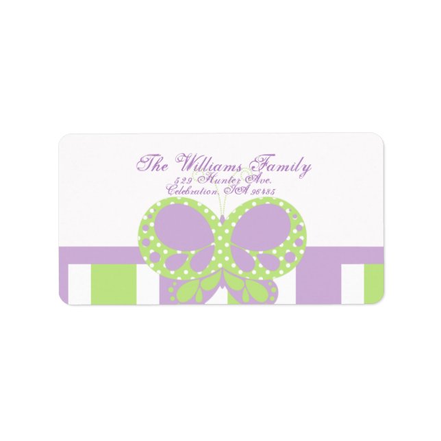 Butterfly Dots Address Label (Front)