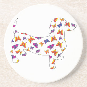 Butterfly Doxie Dachshund Coaster