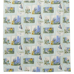 Butterfly Dragonfly n Bird Daisy Delphinium Flower