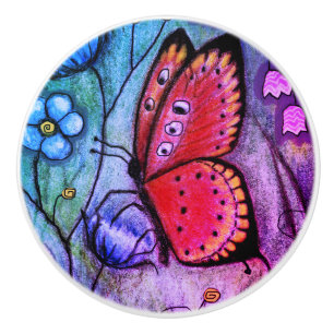 "Butterfly Dream" Ceramic Knob