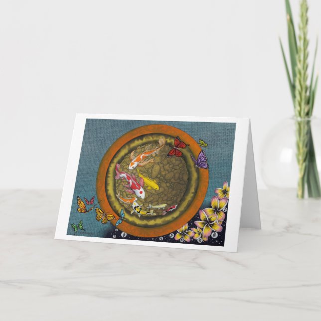 Butterfly Dream VI (I Ching Fish Pot) Card (Front)