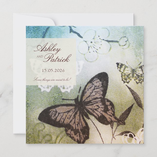 Butterfly Dream Wedding Invitation (Front)