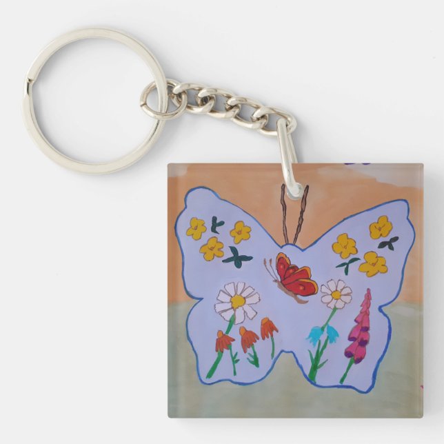 Butterfly Dreaming Acrylic Keychain (Front)