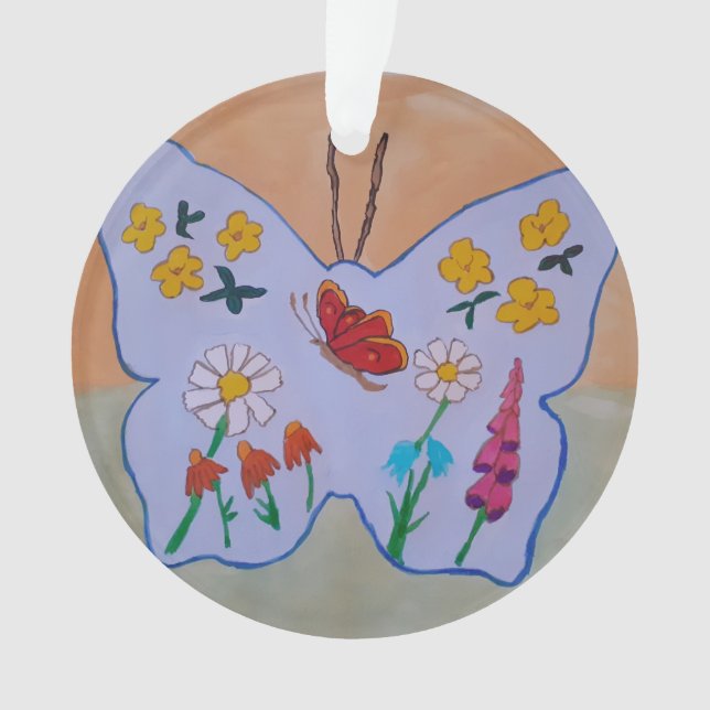 Butterfly Dreaming Acrylic Ornament (Front)