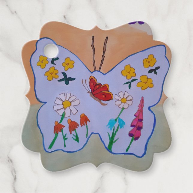Butterfly Dreaming Favour Tags (Front)