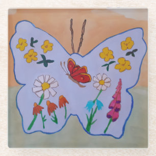 Butterfly Dreaming Glass Coaster