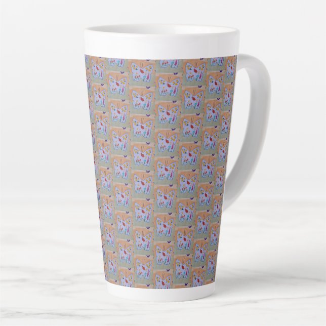 Butterfly Dreaming  Latte Mug (Right Angle)