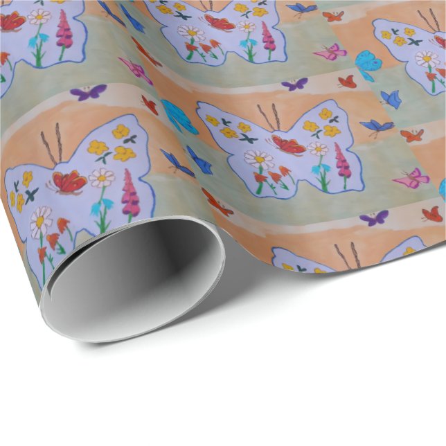 Butterfly Dreaming Wrapping Paper (Roll Corner)
