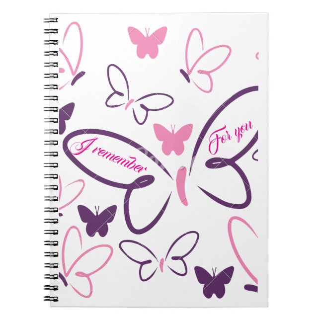 Butterfly Dreams Carnet Spiral - "Je me souviens p (Devant)