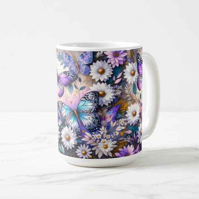 Butterfly Dreams Floral  Coffee Mug (Front Right)