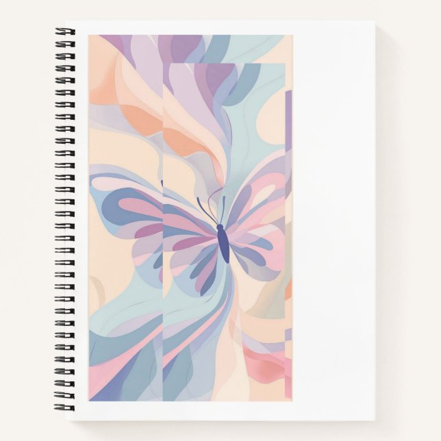 Butterfly Dreams Notebook – Soft Pastel Cover, Lin (Front)