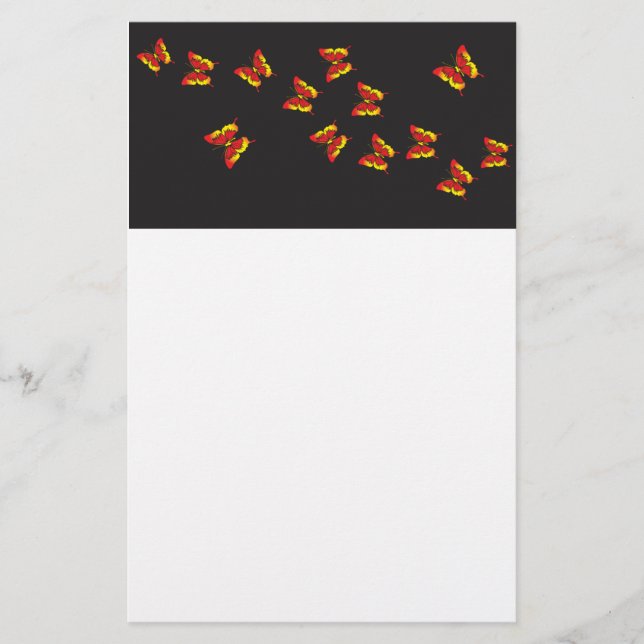 Butterfly Dreams Pattern Stationery (Front)