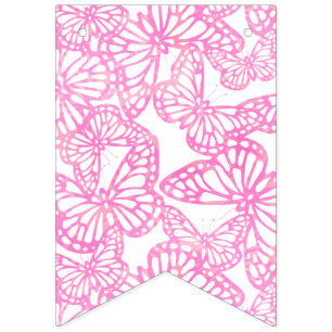 Butterfly Dreams (Pink) Bunting Flags