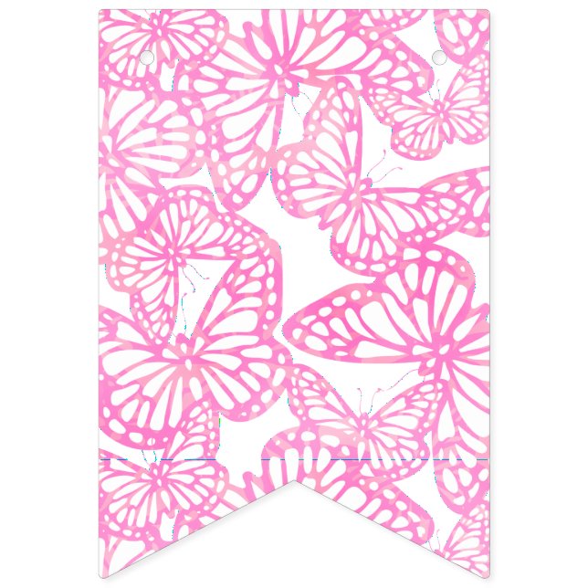 Butterfly Dreams (Pink) Bunting Flags (First Flag)