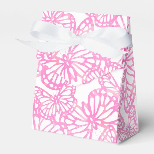 Butterfly Dreams (Pink) Favor Box (Front Side)