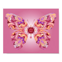 Butterfly Dreams Print Pink and Orange