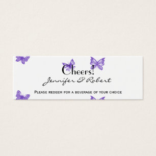 Butterfly Dreams: Violet Wedding Drink Tickets
