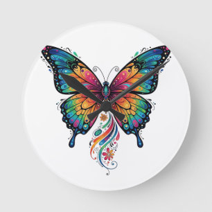Butterfly Dreams Wall Clock – Colourful Nature