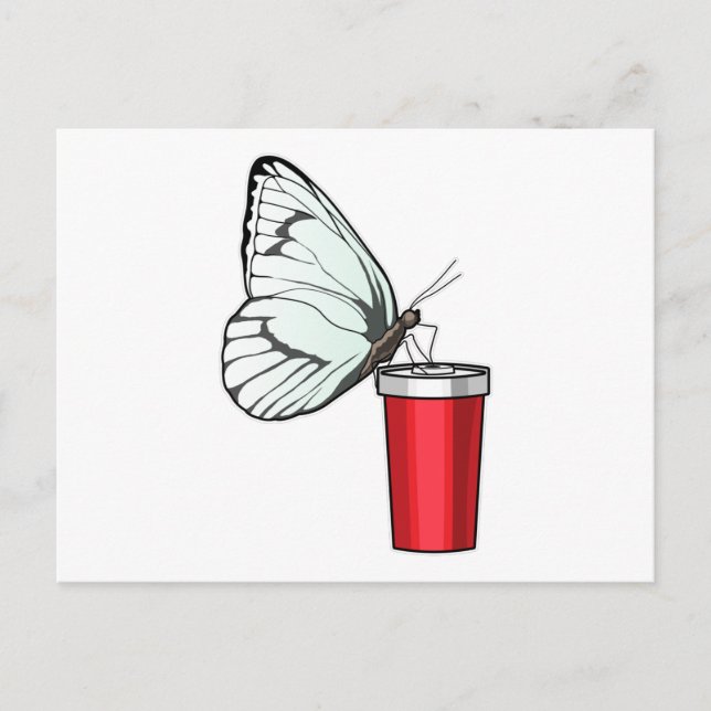 Butterfly Drinking mug Postcard (Front)