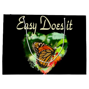 BUTTERFLY EASY DOES IT PHOTO LARGE GIFT BAG