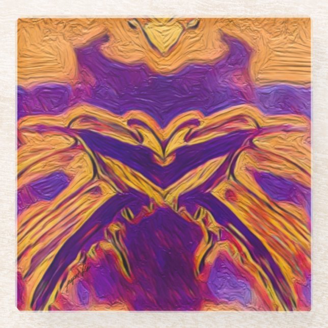 Butterfly Effect Glass Coaster (Front)