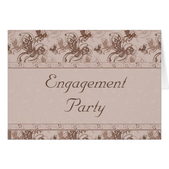 Butterfly Engagement Party Invitation