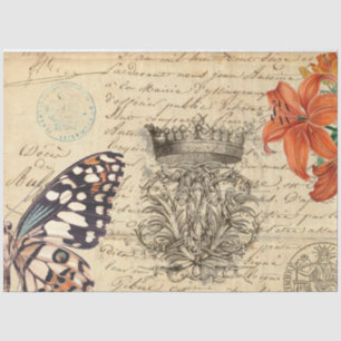 Butterfly Ephemera Decoupage Paper