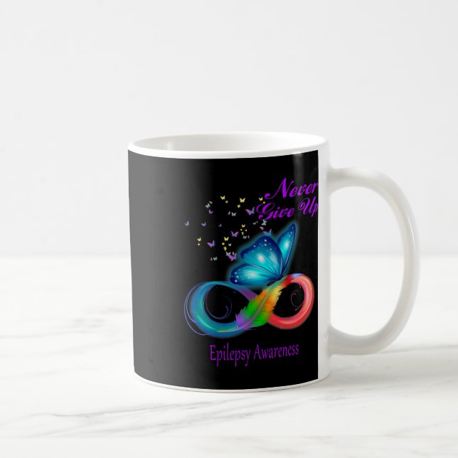 Butterfly Epilepsy Awareness  Coffee Mug (Right)