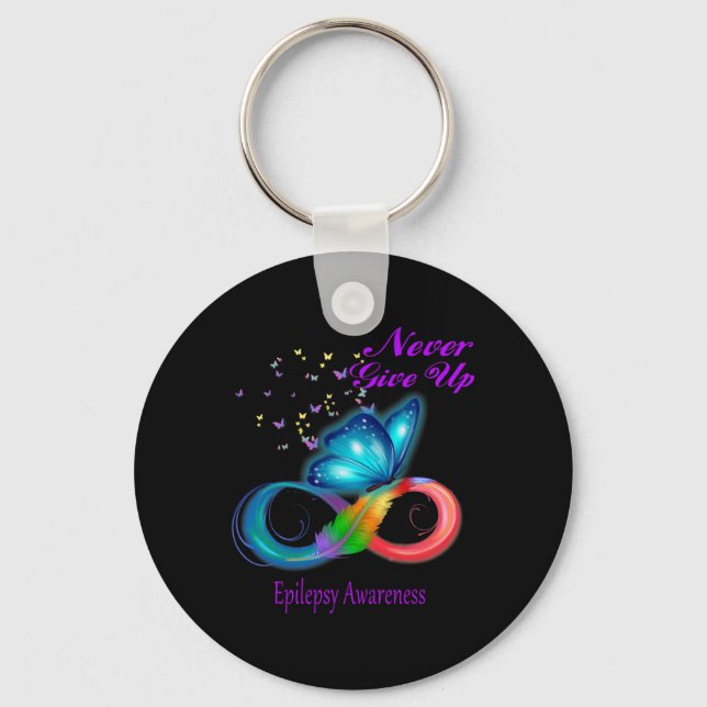 Butterfly Epilepsy Awareness  Keychain (Front)